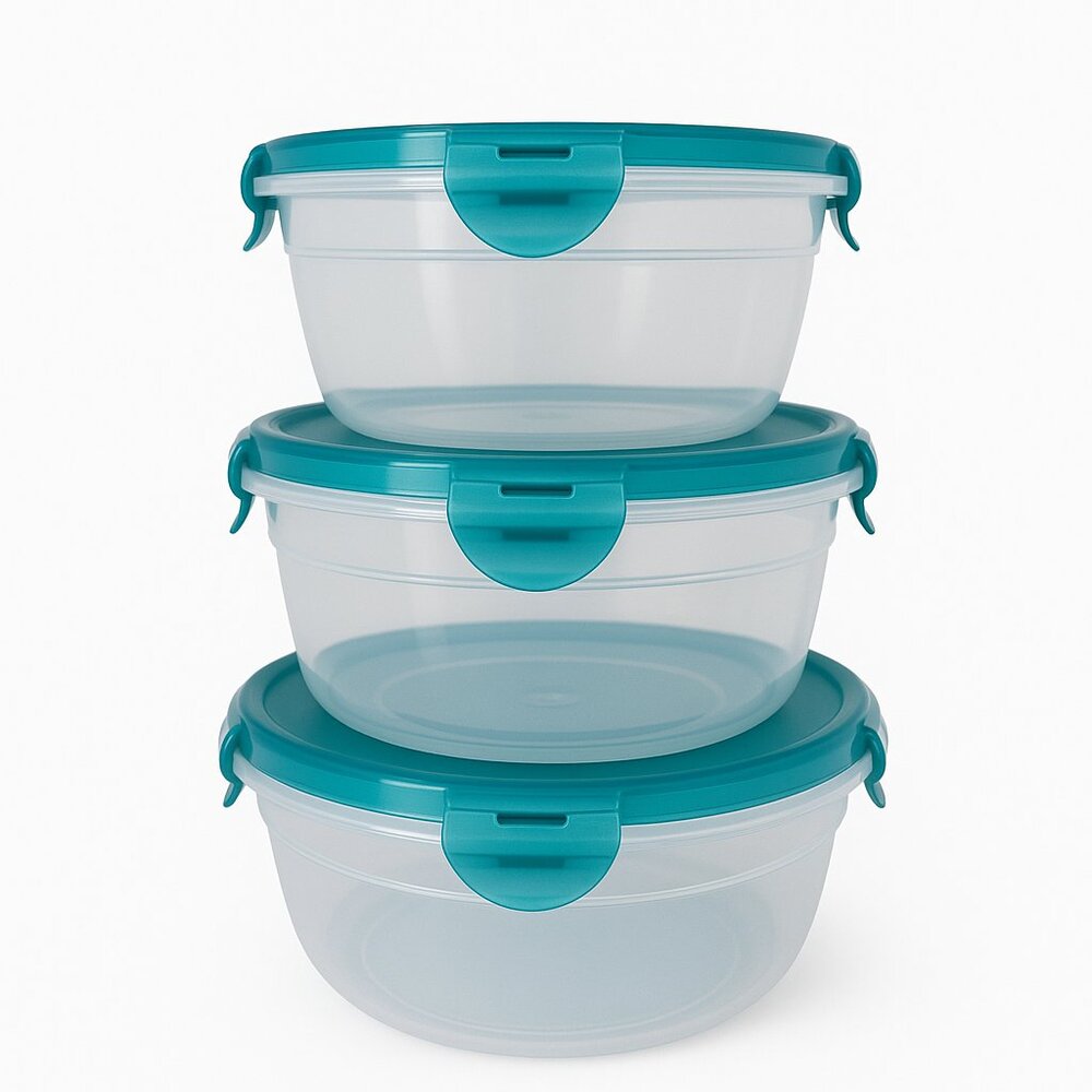 LocknLock Round Food Storage Containers – Set of 3